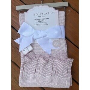 Bonbini Cotton Knit Baby Blanket Zig Zag Purple Lavender Chevron Stepping Stones